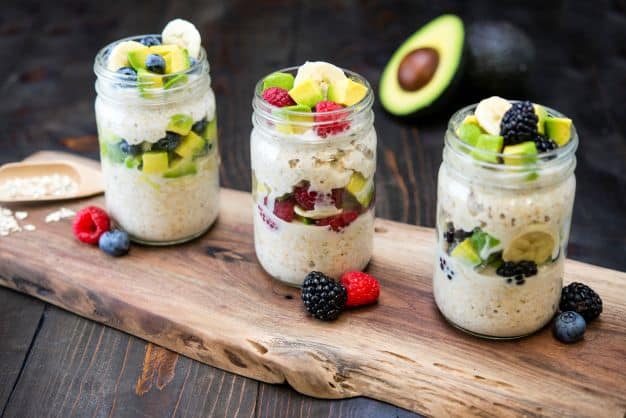 Heart Healthy Avocado Overnight Oats