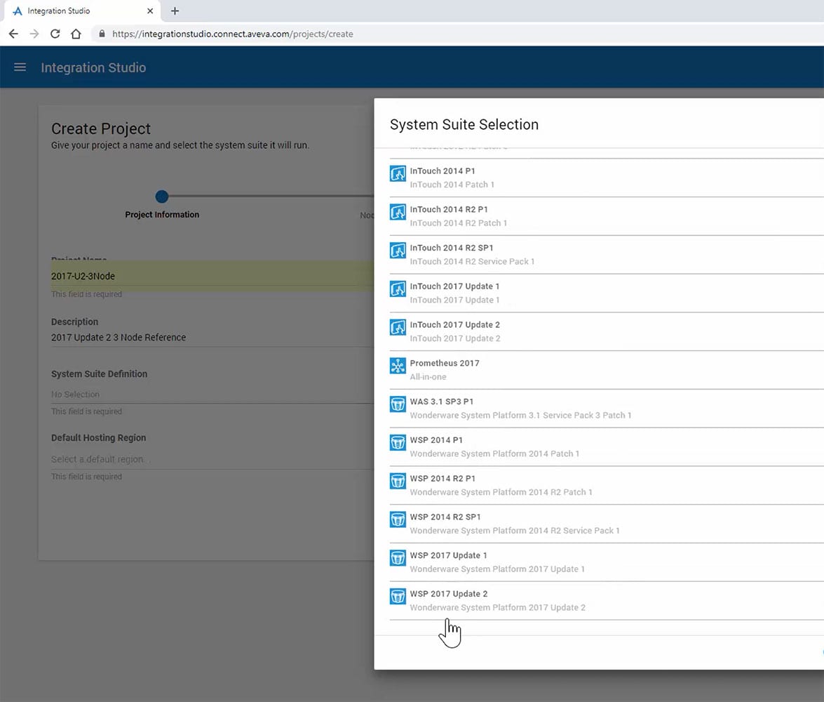 AVEVA Integration Studio Selection