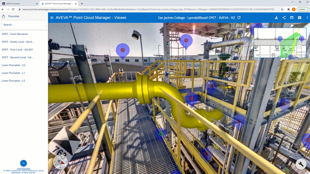 AVEVA Point Cloud Manager Interface